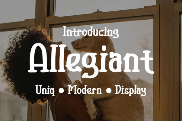 Allegiant: A Smooth Display Font for Modern Branding