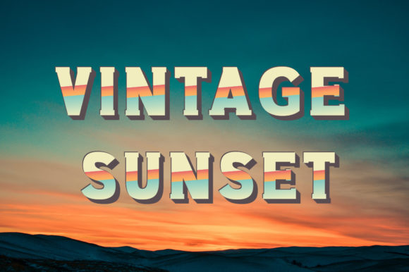 Vintage Sunset: A Bold Display Font with Retro Flair